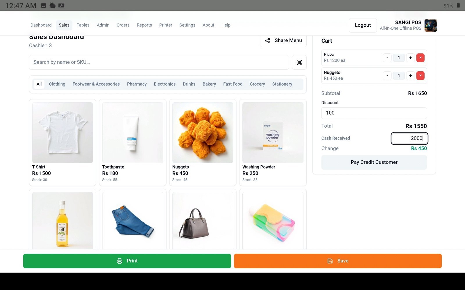 Tablet Interface